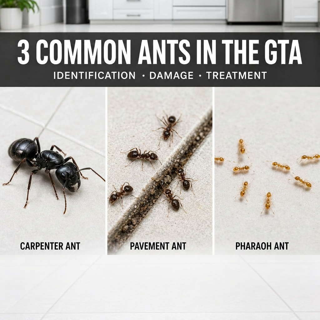 3 common ant types in Toronto